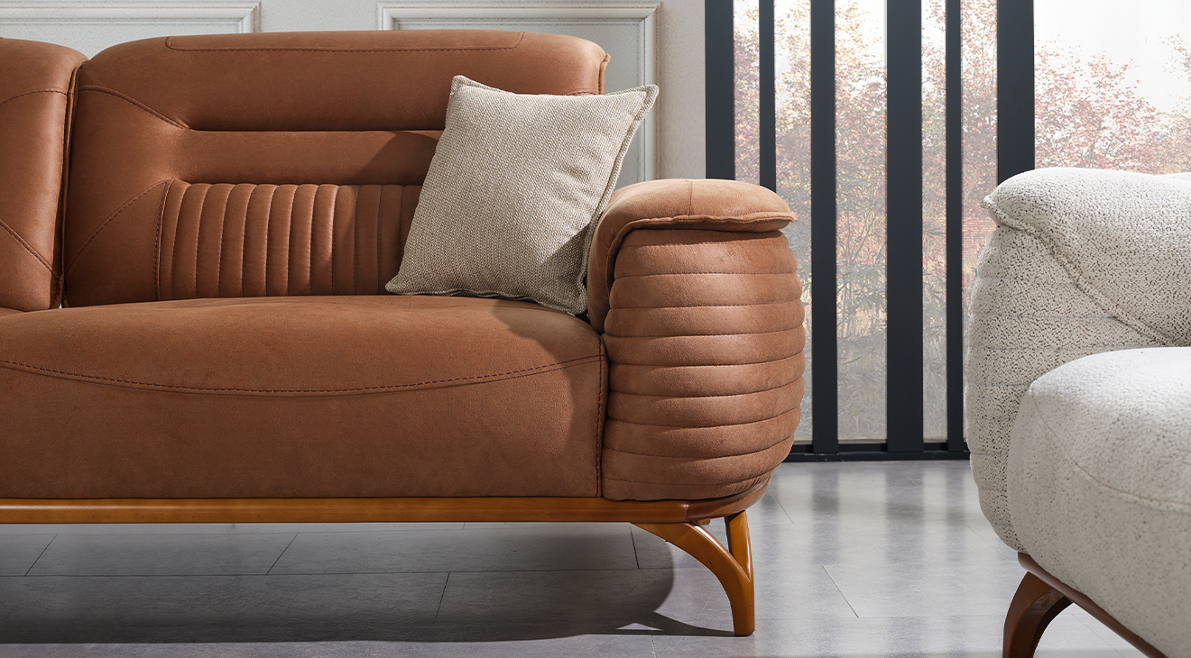 Erika Ahşap Ayaklı Yataklı Koltuk Takımı Yataklı Koltuk Takımları