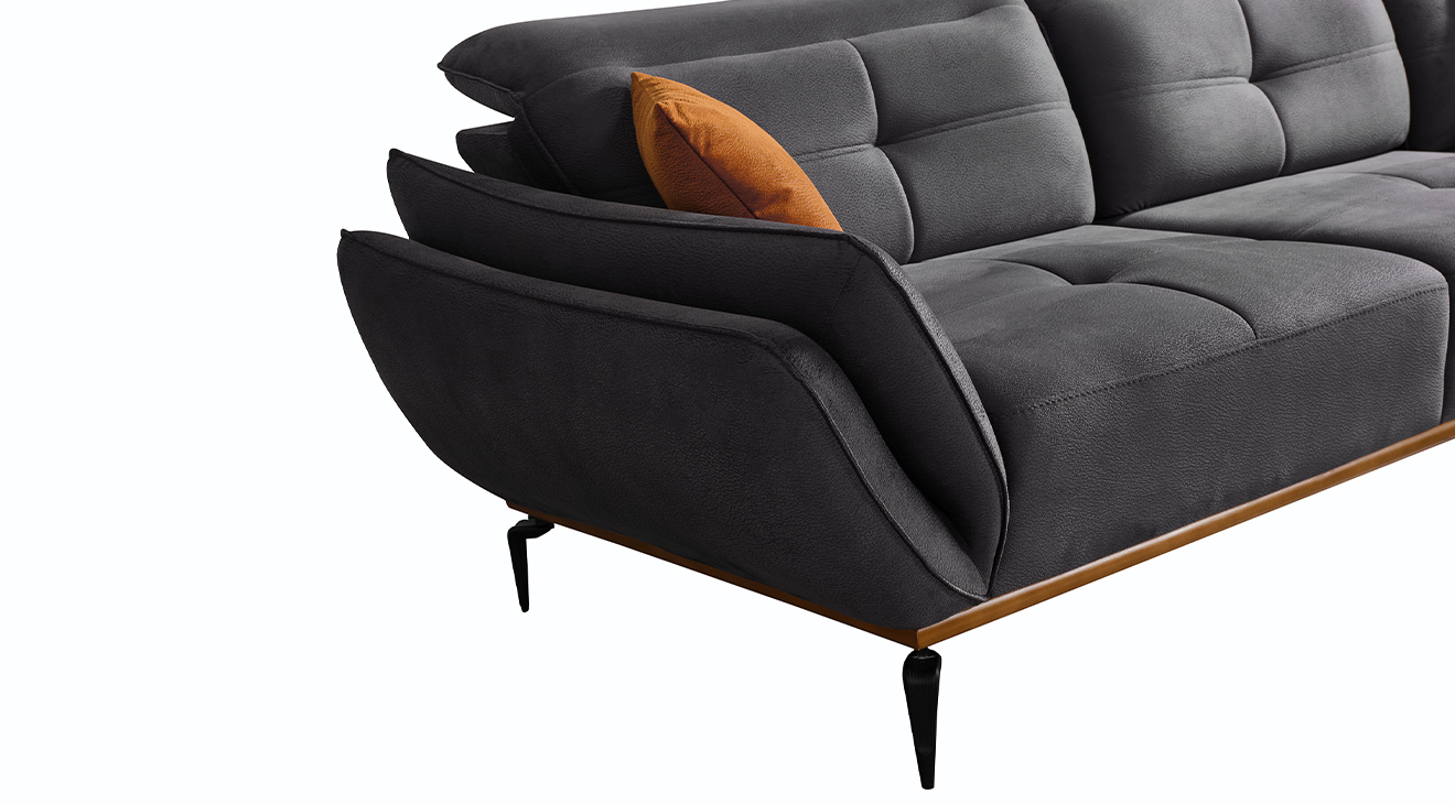 Seray Antrasit Usbli Yataklı Köşe Koltuk Takımı Yataklı KöşeTakımları