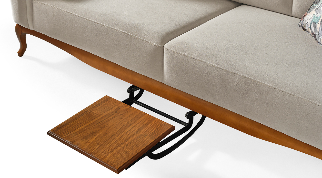 Violet Ahşap Ayaklı Yataklı Koltuk Takımı Yataklı Koltuk Takımları