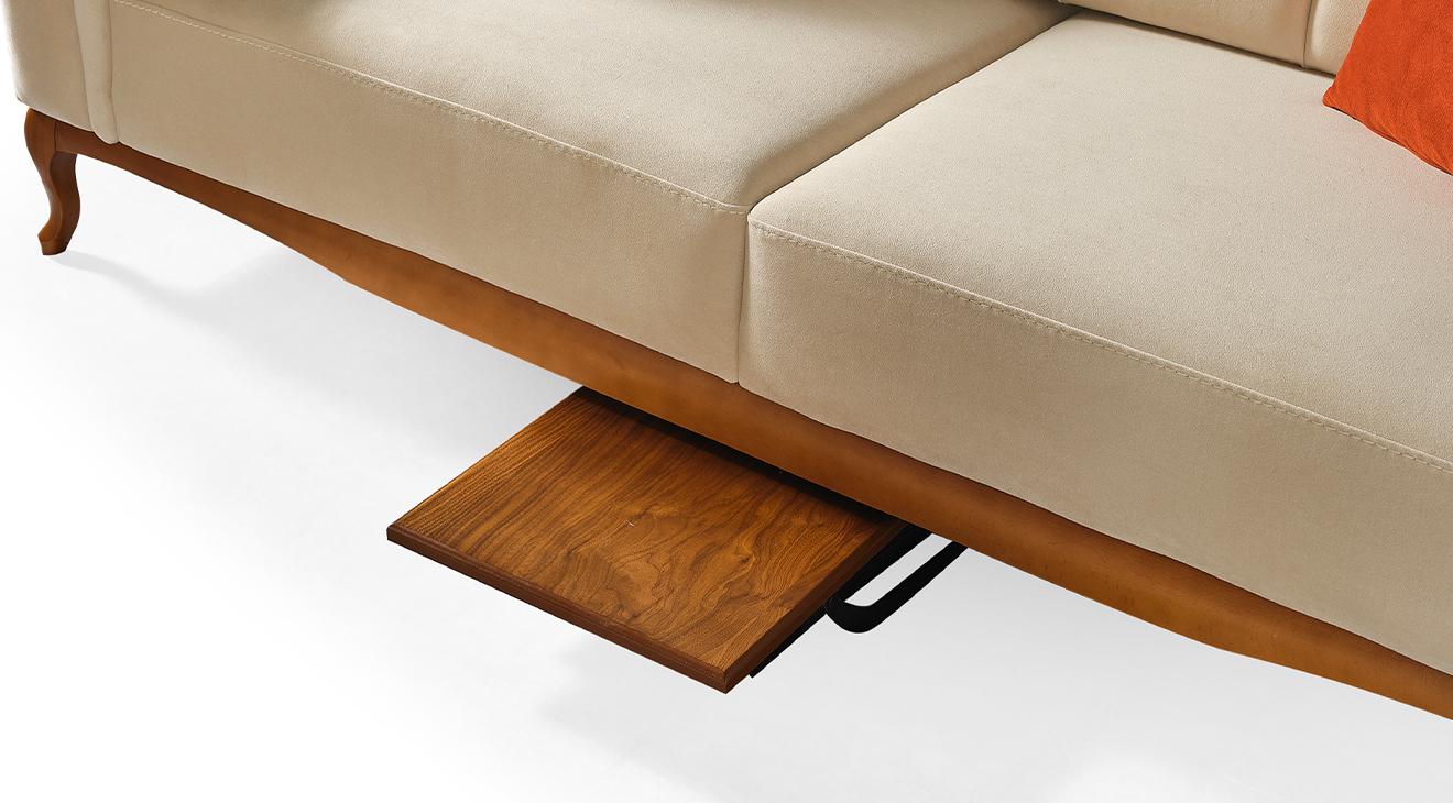 Violet Turuncu Ahşap Ayaklı Yataklı Koltuk Takımı Yataklı Koltuk Takımları