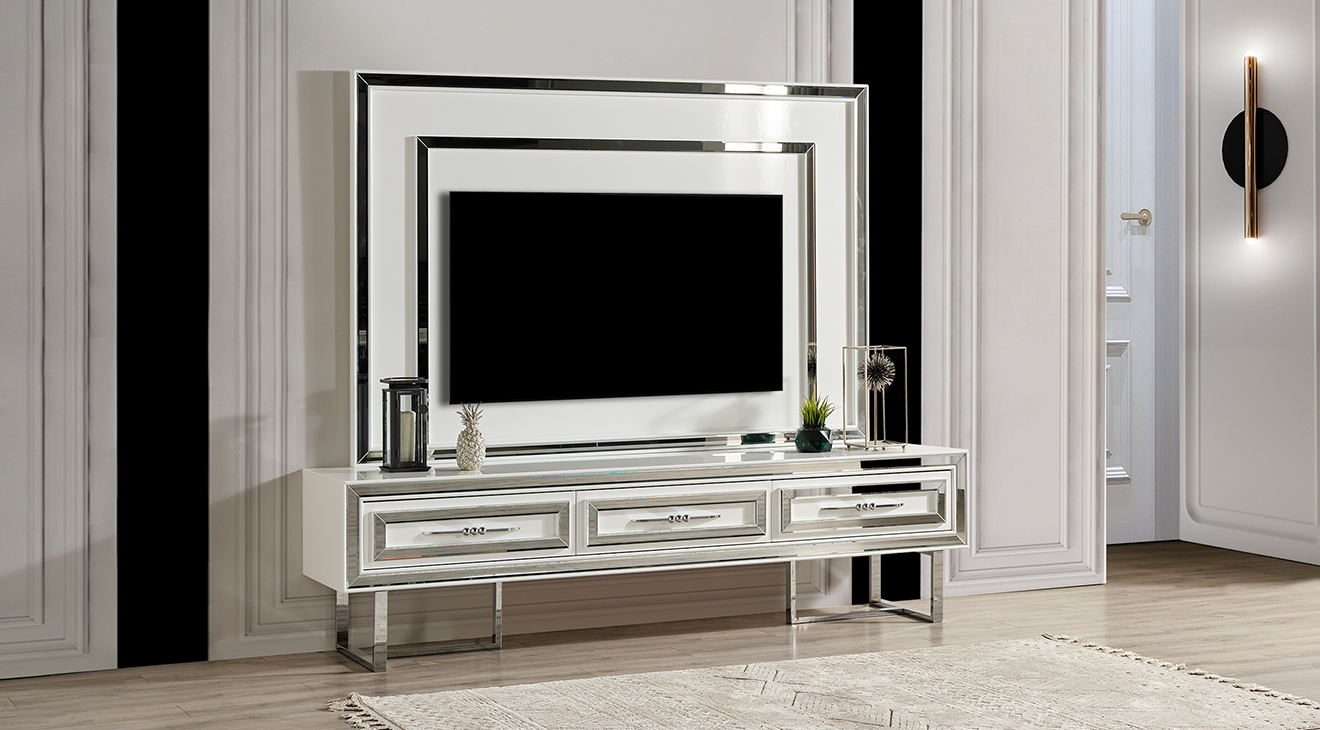 Maldiv Metal Ayaklı Tv Ünitesi TV Ünitesi