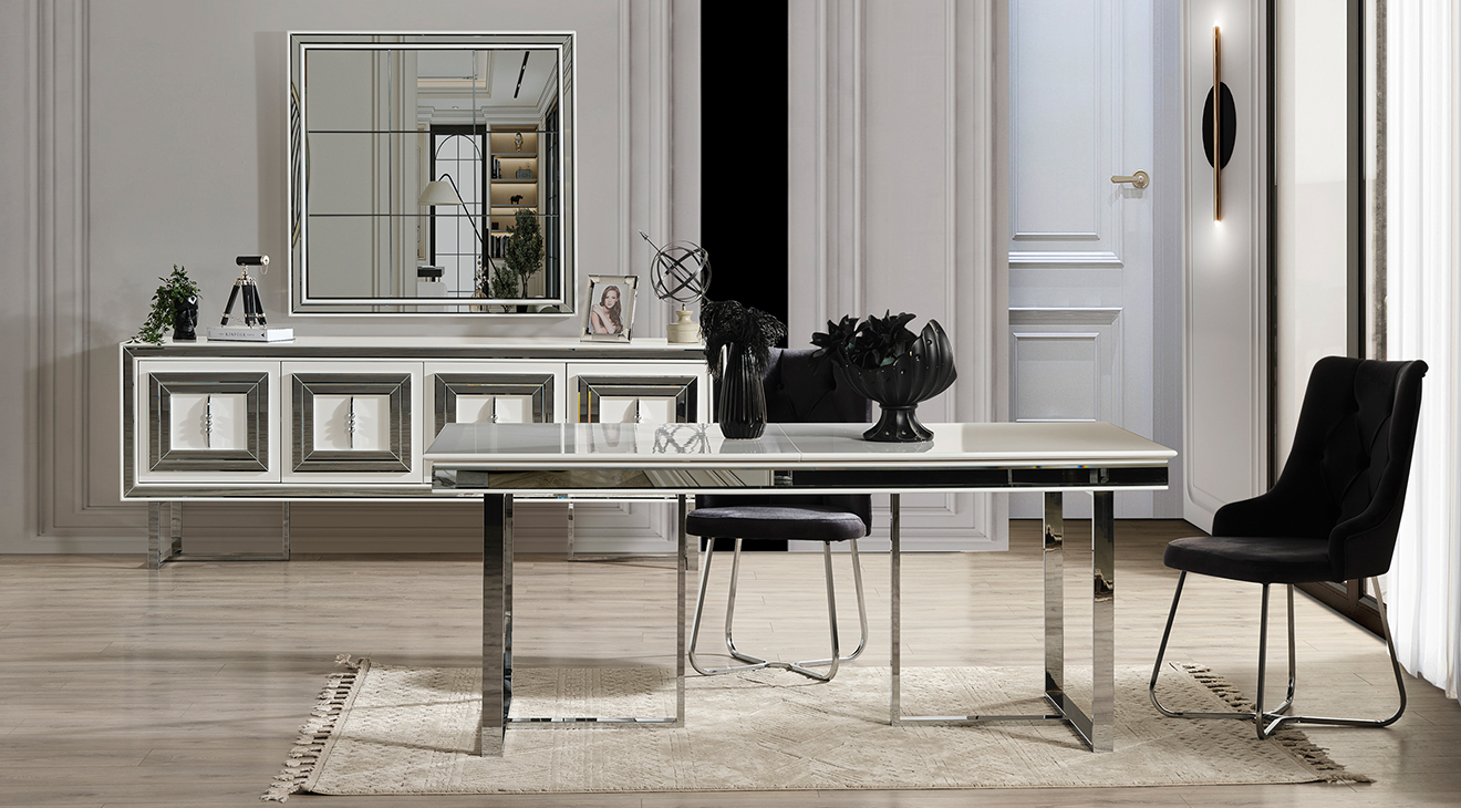 Maldiv Metal Ayaklı Yemek Odası Takımı Yemek Odası