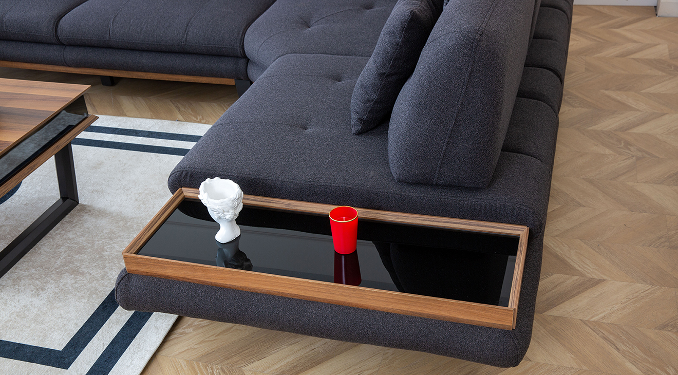 Efes Ses Sistemli Kanepeli Köşe Koltuk Takımı Köşe Koltuk