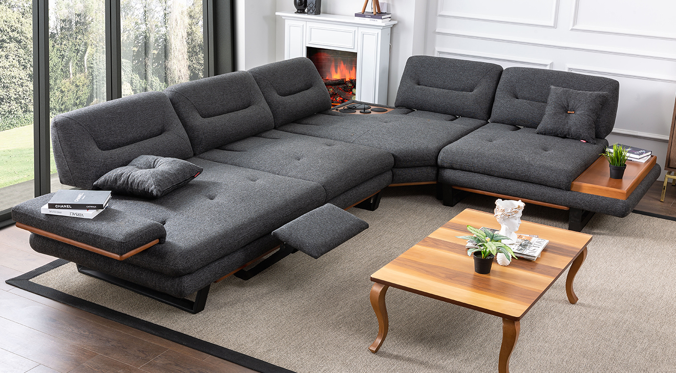 Efes Ses Sistemli Köşe Koltuk Takımı Köşe Koltuk