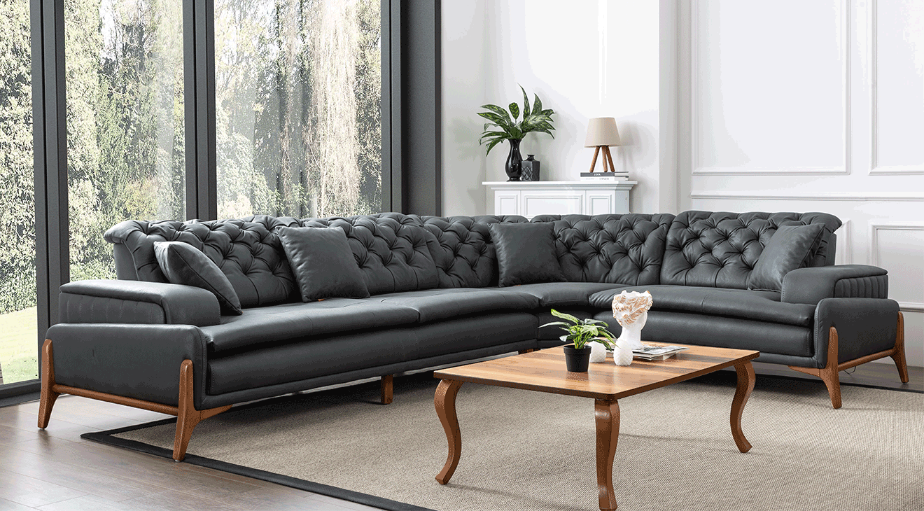 Granada Ses Sistemli Kanepeli Köşe Koltuk Takımı