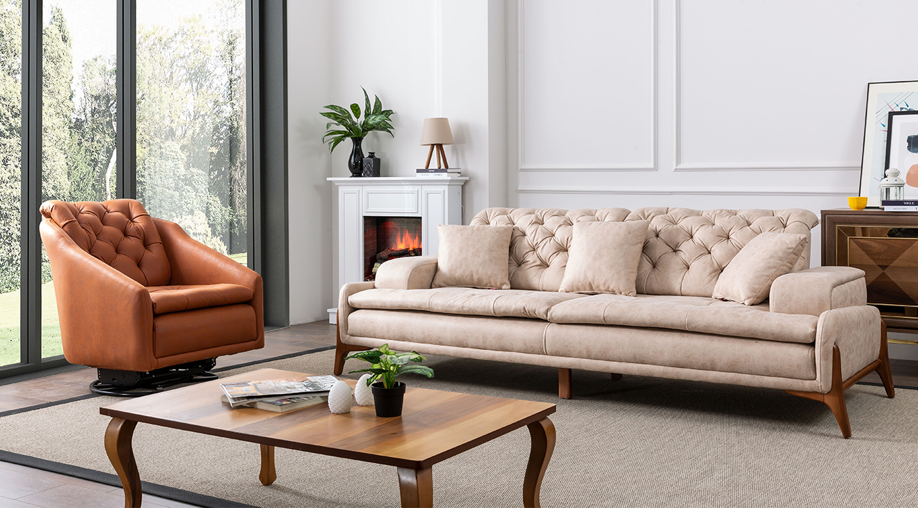 Granada Ses Sistemli Kanepeli Köşe Koltuk Takımı Köşe Koltuk