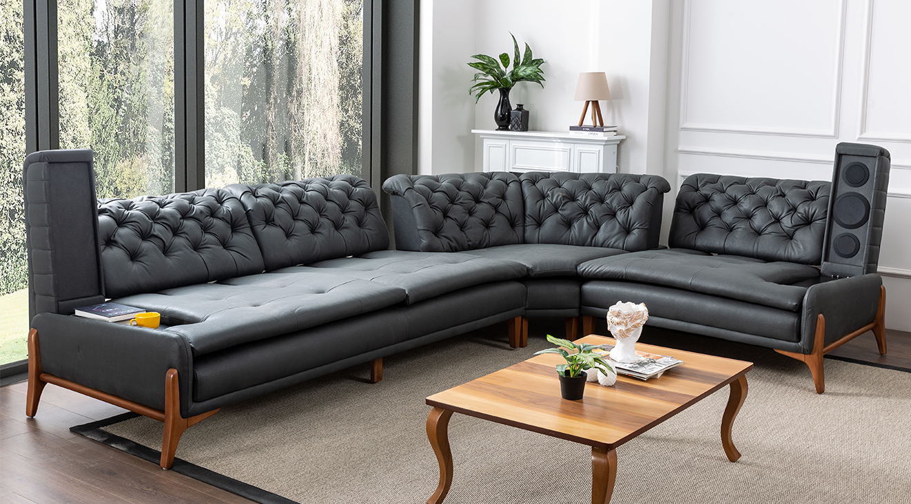 Granada Ses Sistemli Köşe Koltuk Takımı Köşe Koltuk