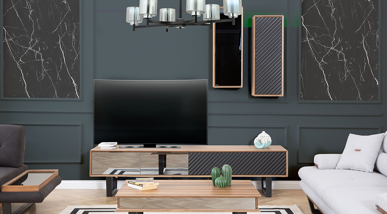 Efes Ceviz Modern Tv Ünitesi TV Ünitesi