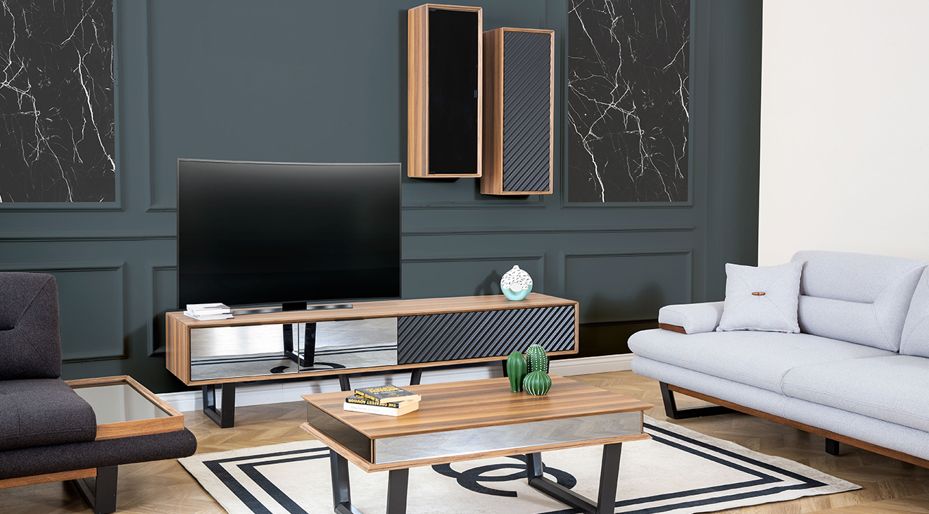 Efes Ceviz Modern Tv Ünitesi TV Ünitesi