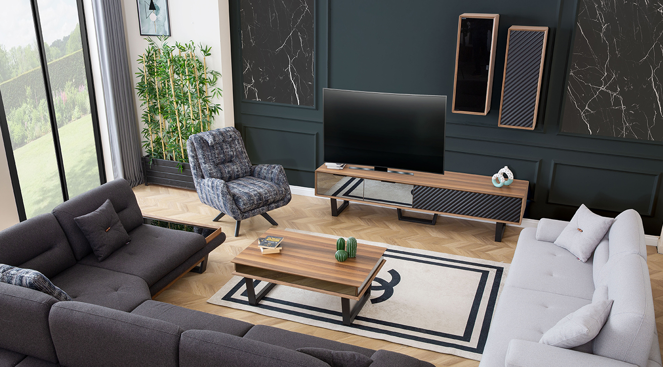 Efes Ceviz Modern Tv Ünitesi TV Ünitesi