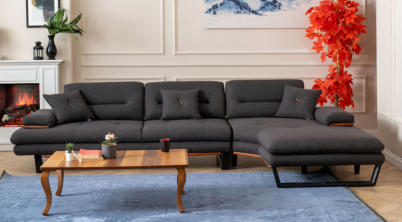 Efes Relax Kanepeli Köşe Koltuk Takımı Köşe Koltuk