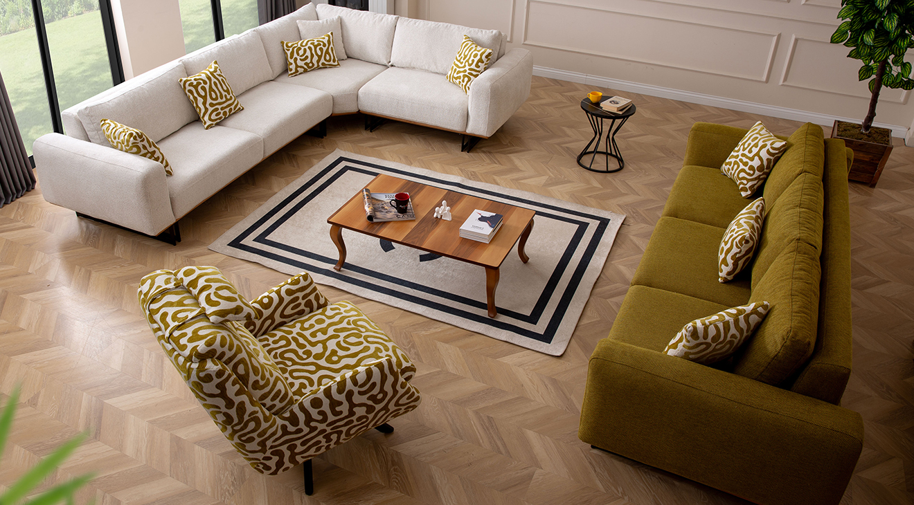 Dante Kanepeli Köşe Koltuk Takımı Köşe Koltuk