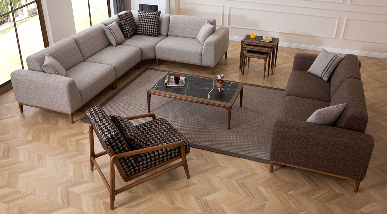 İnci Kanepeli Köşe Koltuk Takımı Köşe Koltuk