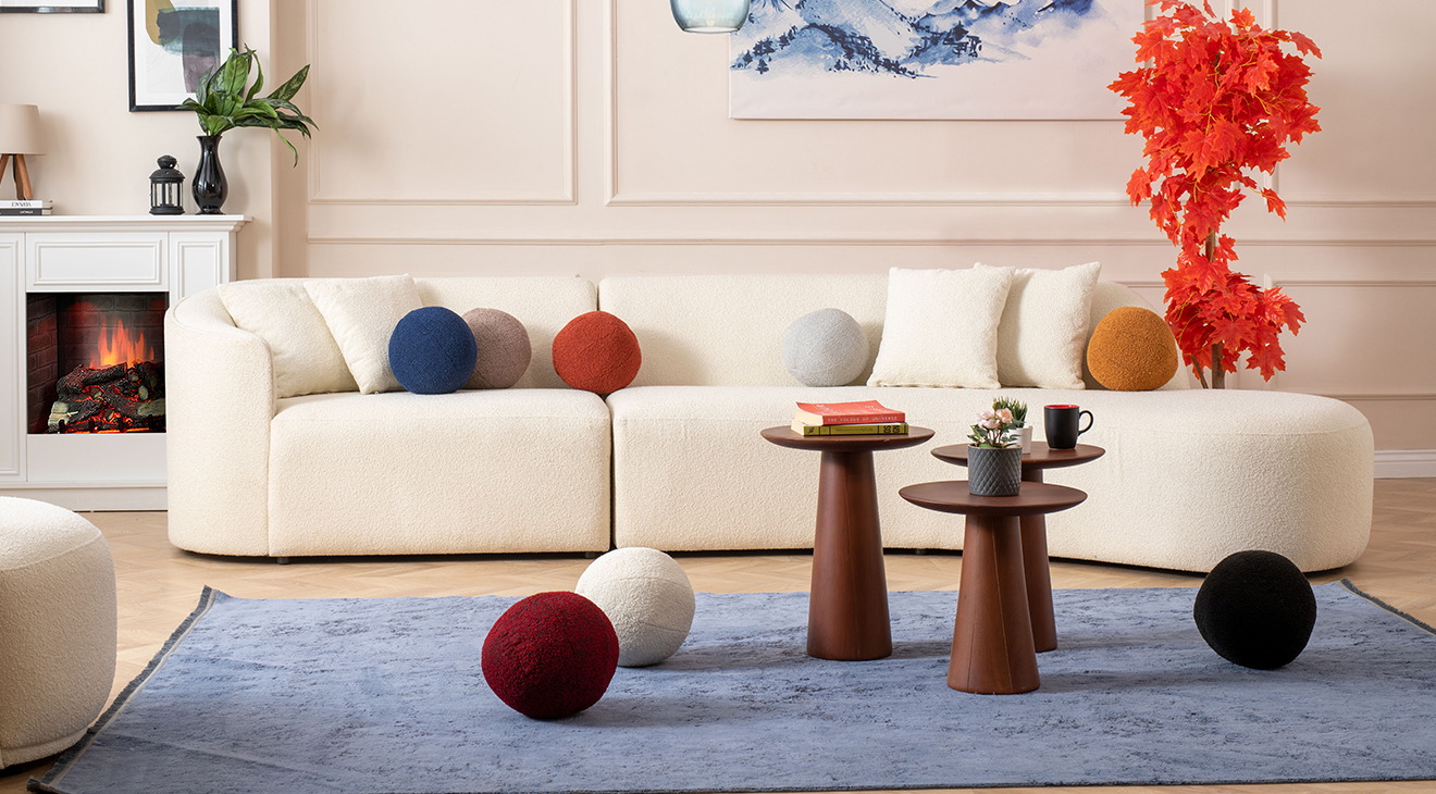 Elips Kuğu Köşe Koltuk Takımı Köşe Koltuk