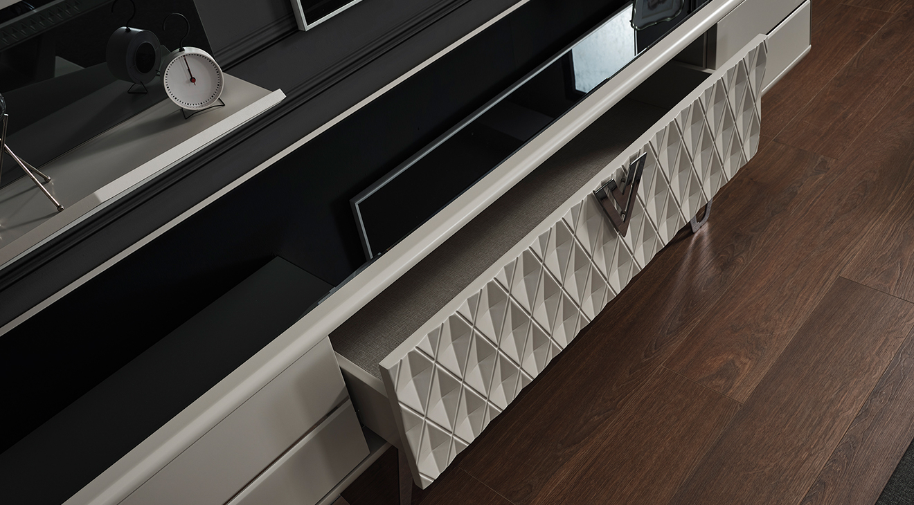 Velar Metal Ayaklı Tv Ünitesi TV Ünitesi