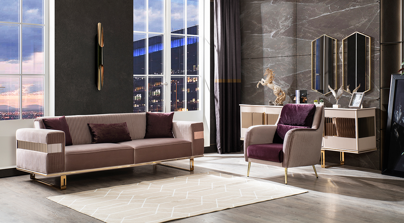 Viella Yataklı Metal Ayaklı Koltuk Takımı Yataklı Koltuk Takımları