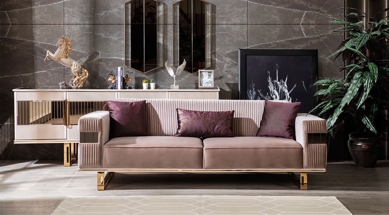 Viella Yataklı Metal Ayaklı Koltuk Takımı Yataklı Koltuk Takımları