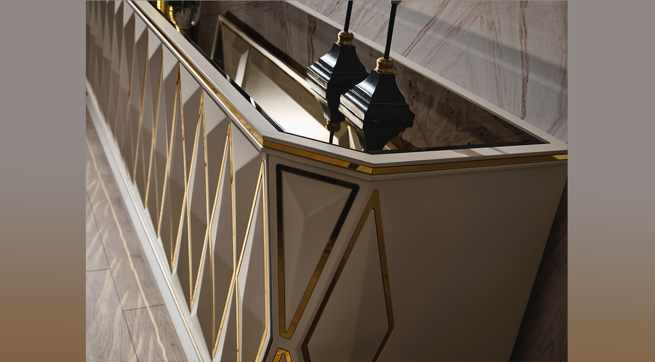 Diamond Krem Luxury Tv Ünitesi TV Ünitesi