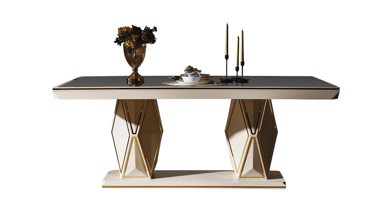 Diamond Krem Luxury Yemek Odası Takımı Luxury Yemek Odası