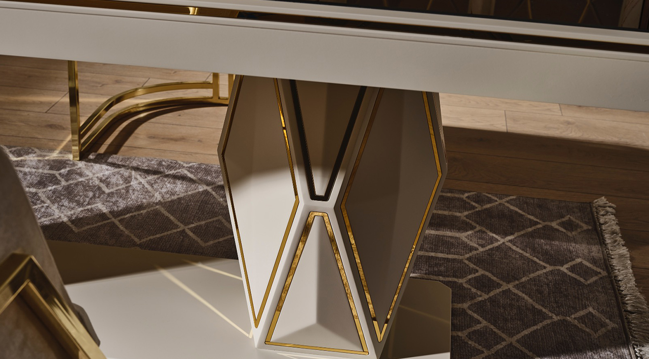 Diamond Krem Luxury Yemek Odası Takımı Luxury Yemek Odası