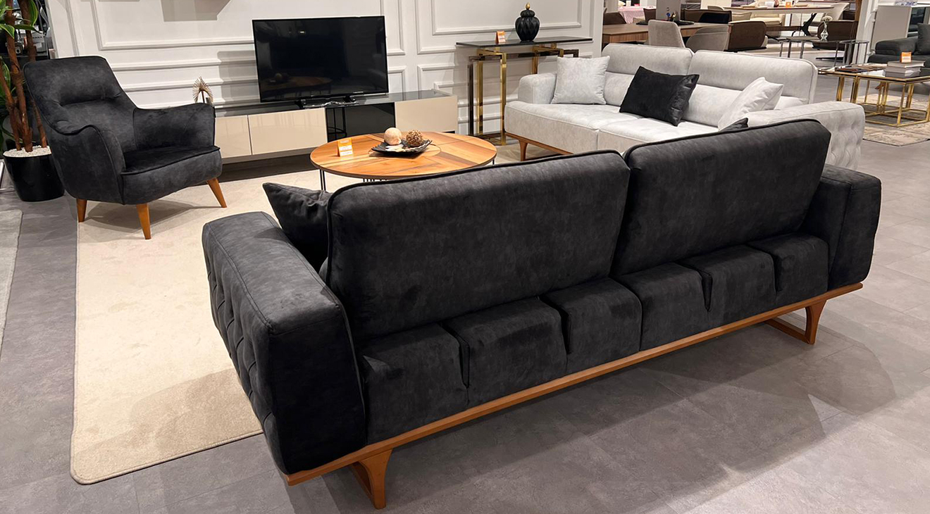 Vera Ahşap Ayaklı Yataklı Koltuk Takımı