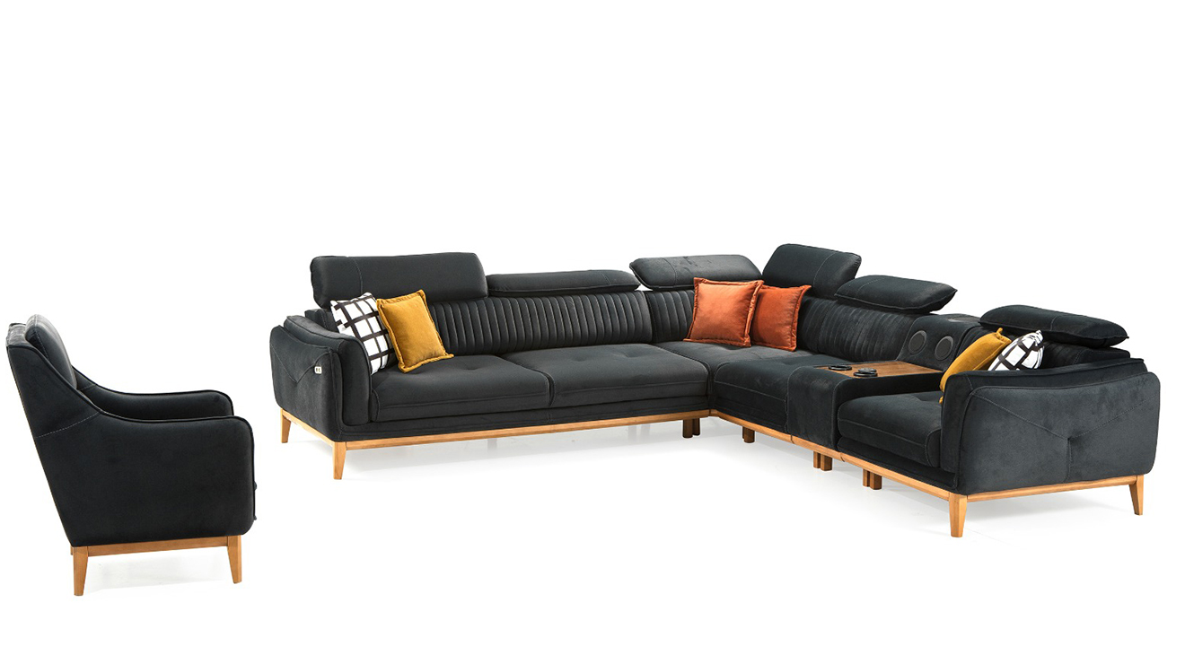 Milas Ses Sistemli Köşe Koltuk Takımı Köşe Koltuk