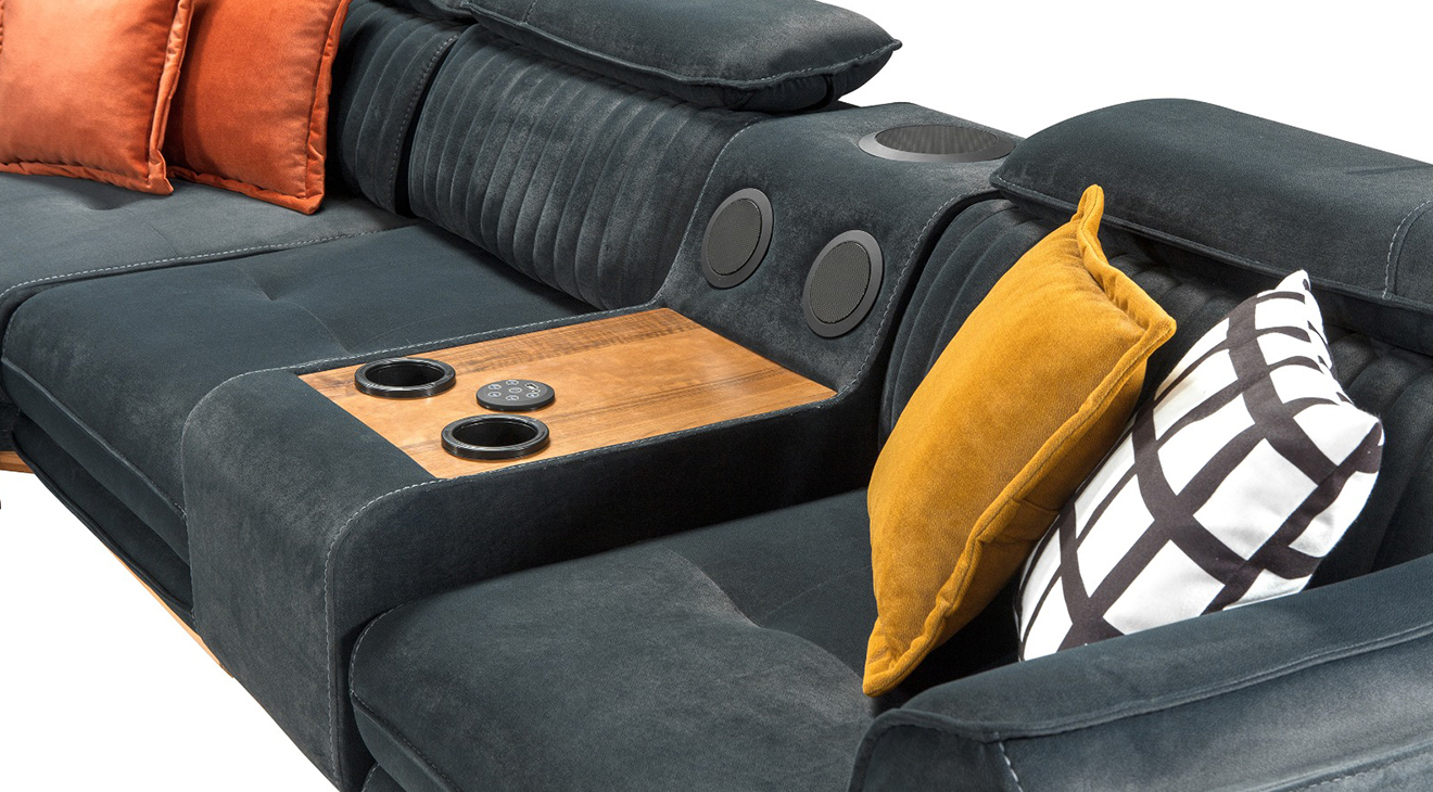 Milas Ses Sistemli Köşe Koltuk Takımı Köşe Koltuk