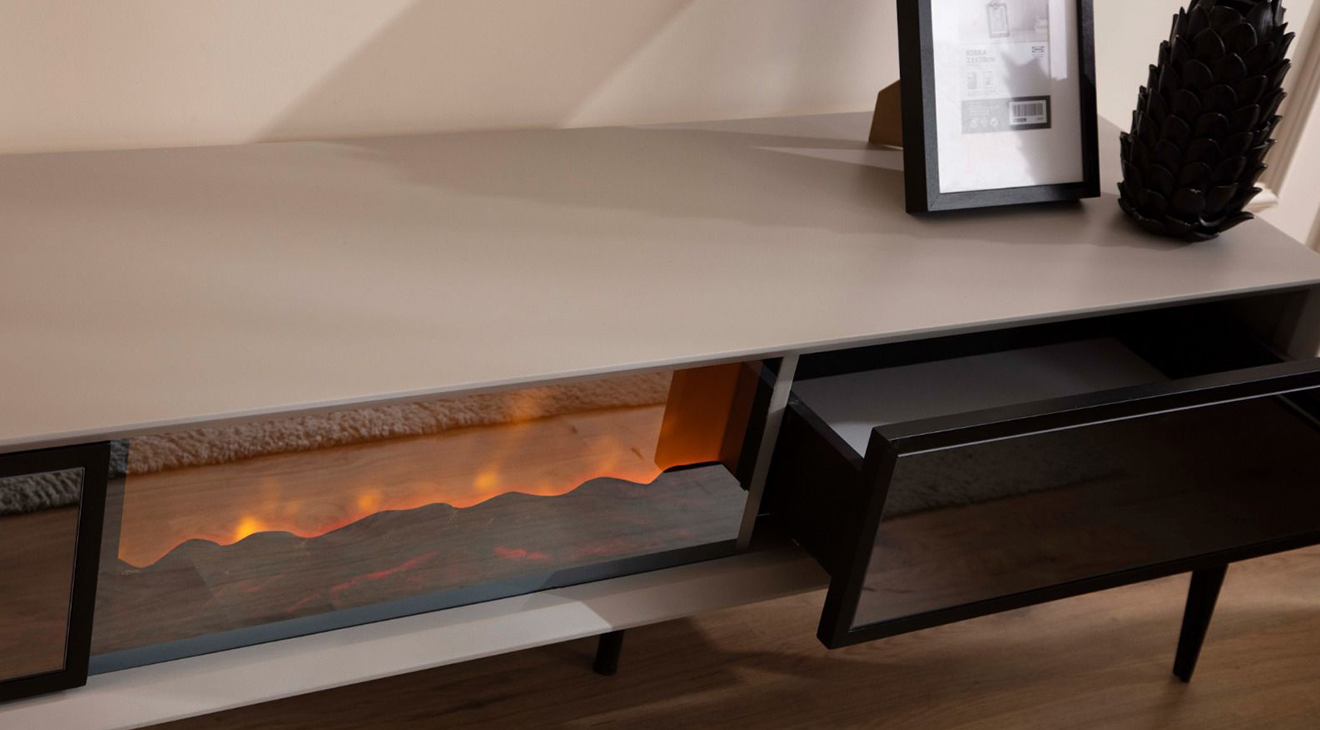 Madrid Şömineli Tv Ünitesi TV Ünitesi