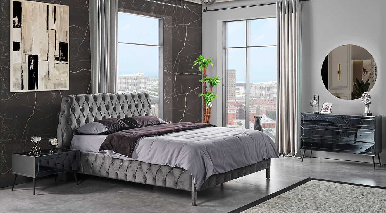 Oslo Köşe Dolaplı Yatak Odası Takımı Giyinme Odası