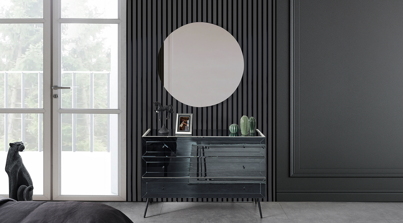 Oslo Köşe Dolaplı Yatak Odası Takımı(Krem) Giyinme Odası