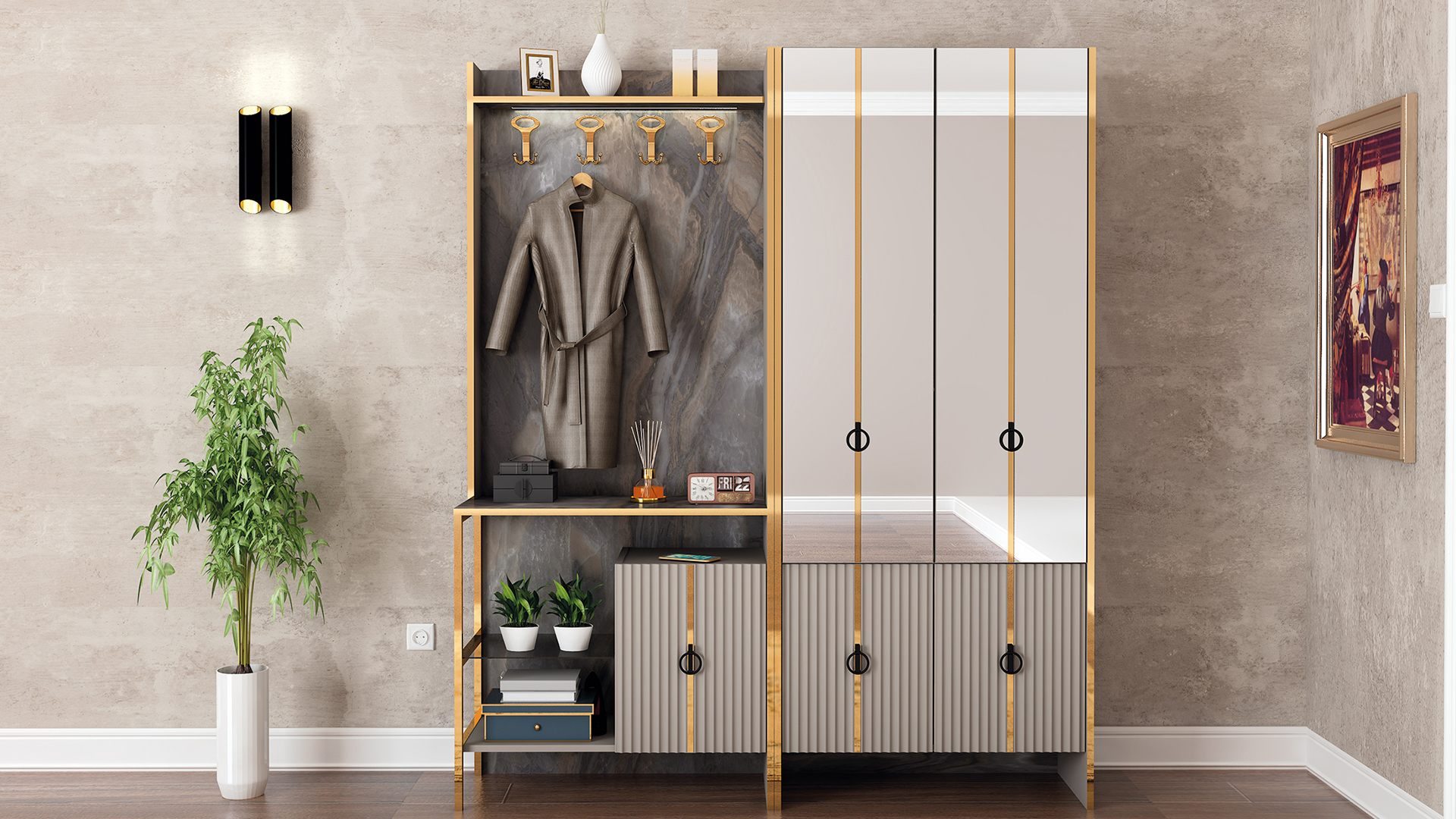 Orkide Portmanto Vestiyer Portmanto