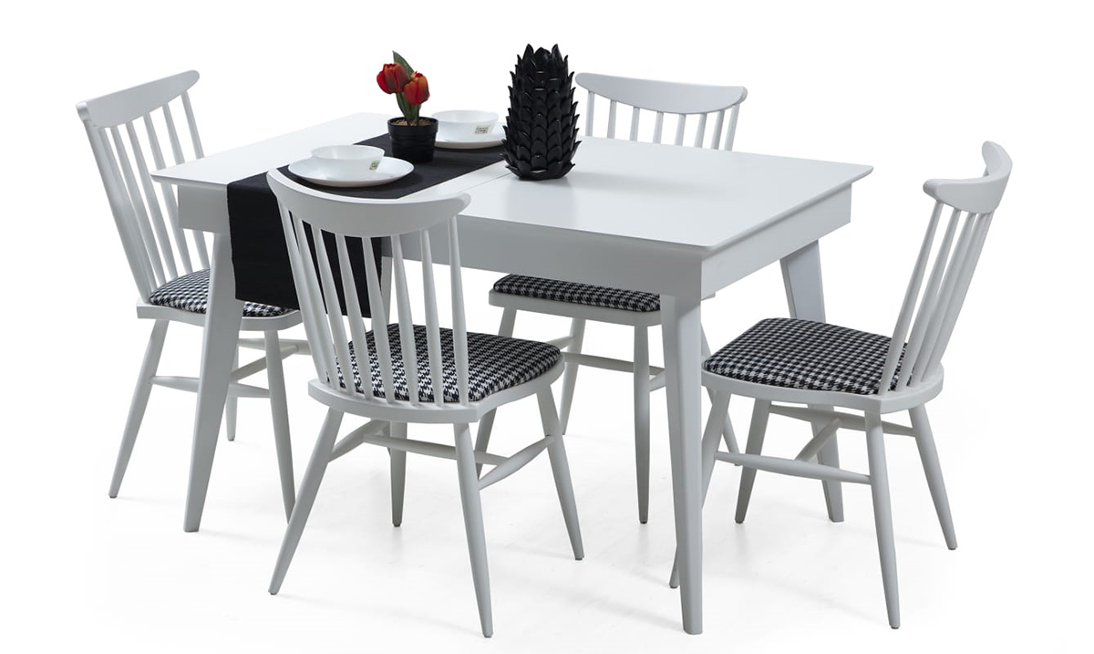 Solo Beyaz Yemek Masası Masalar