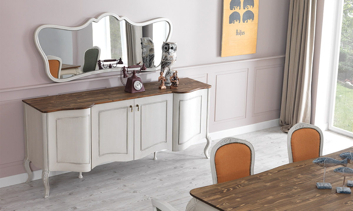 Vintage Ahşap Ayaklı Yemek Odası Takımı Yemek Odası