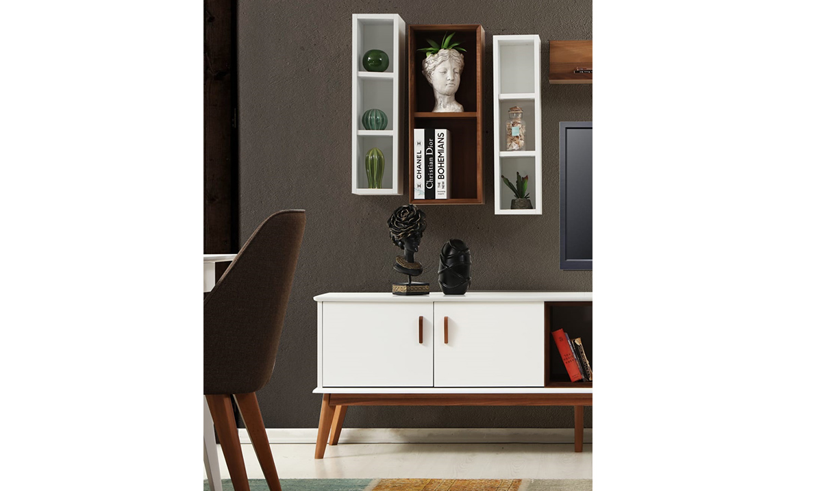 Oslo Ahşap Ayaklı Tv Ünitesi TV Ünitesi