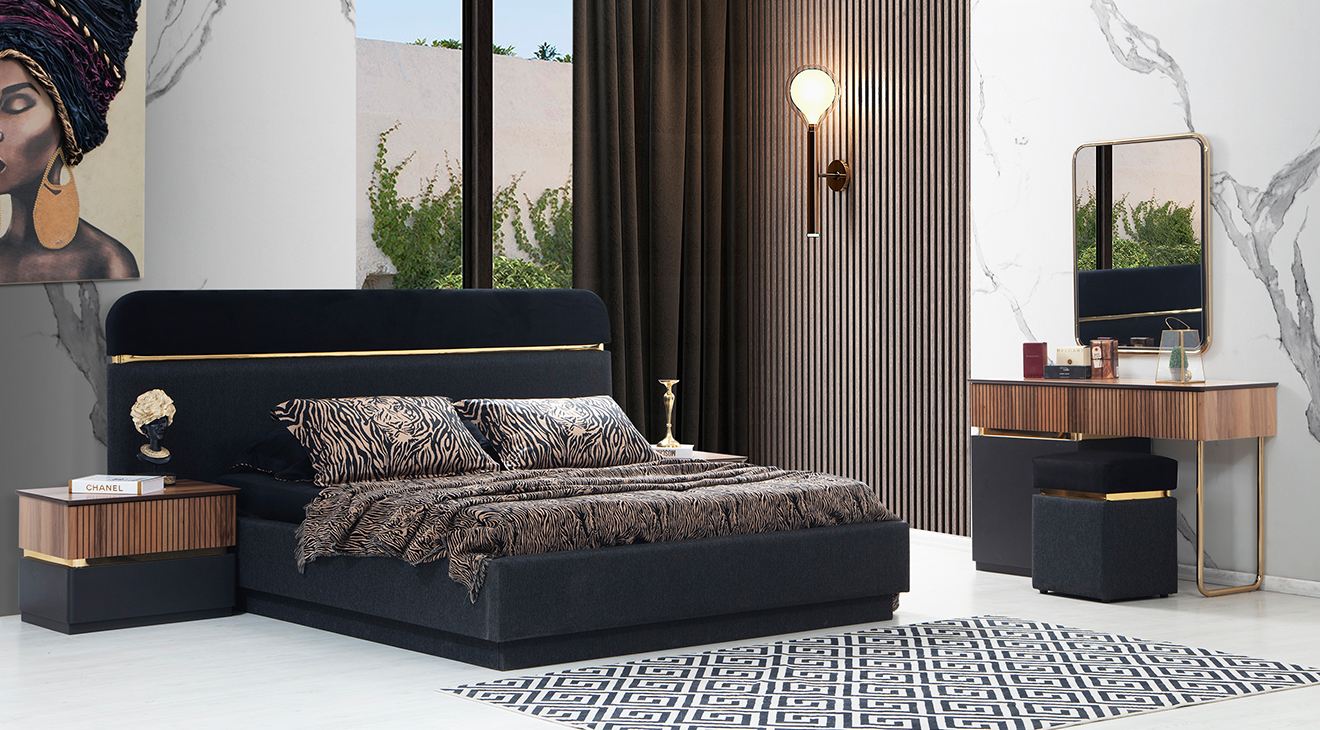 New Gloria Sürgü Kapaklı Yatak Odası Takımı Yatak Odası