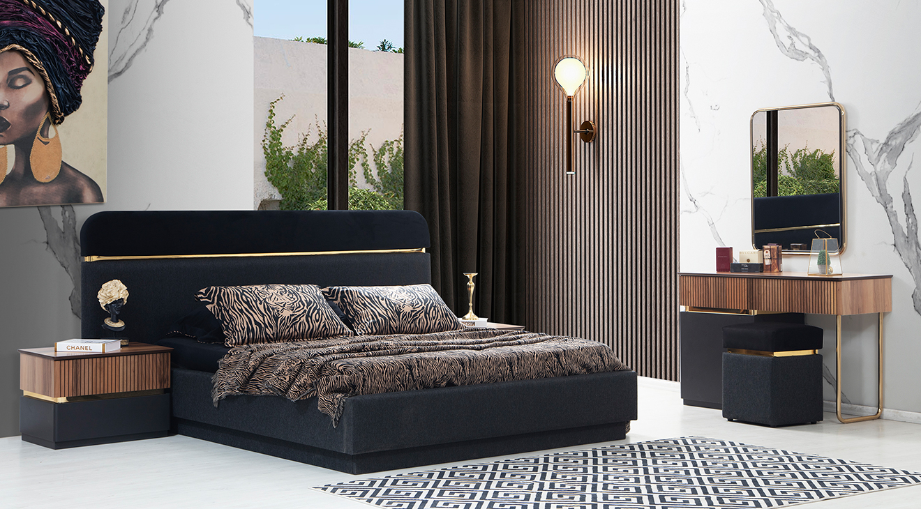 New Gloria Sürgü Kapaklı Yatak Odası Takımı Yatak Odası