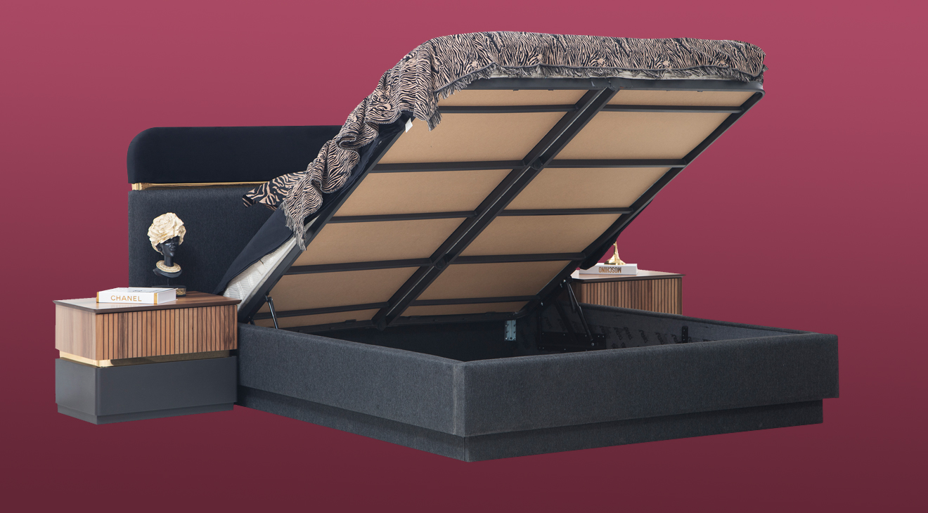 New Gloria Sürgü Kapaklı Yatak Odası Takımı Yatak Odası