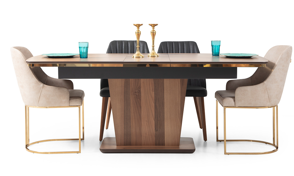 New Gloria Ceviz Yemek Odası Takımı Yemek Odası