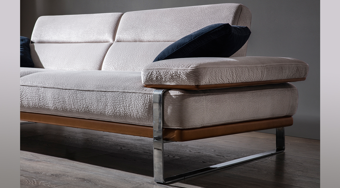 Lavina Yataklı Gümüş Metal Ayaklı Koltuk Takımı Yataklı Koltuk Takımları