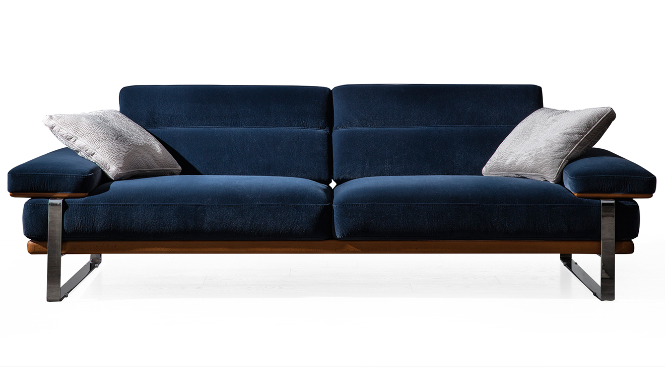 Lavina Yataklı Gümüş Metal Ayaklı Koltuk Takımı Yataklı Koltuk Takımları