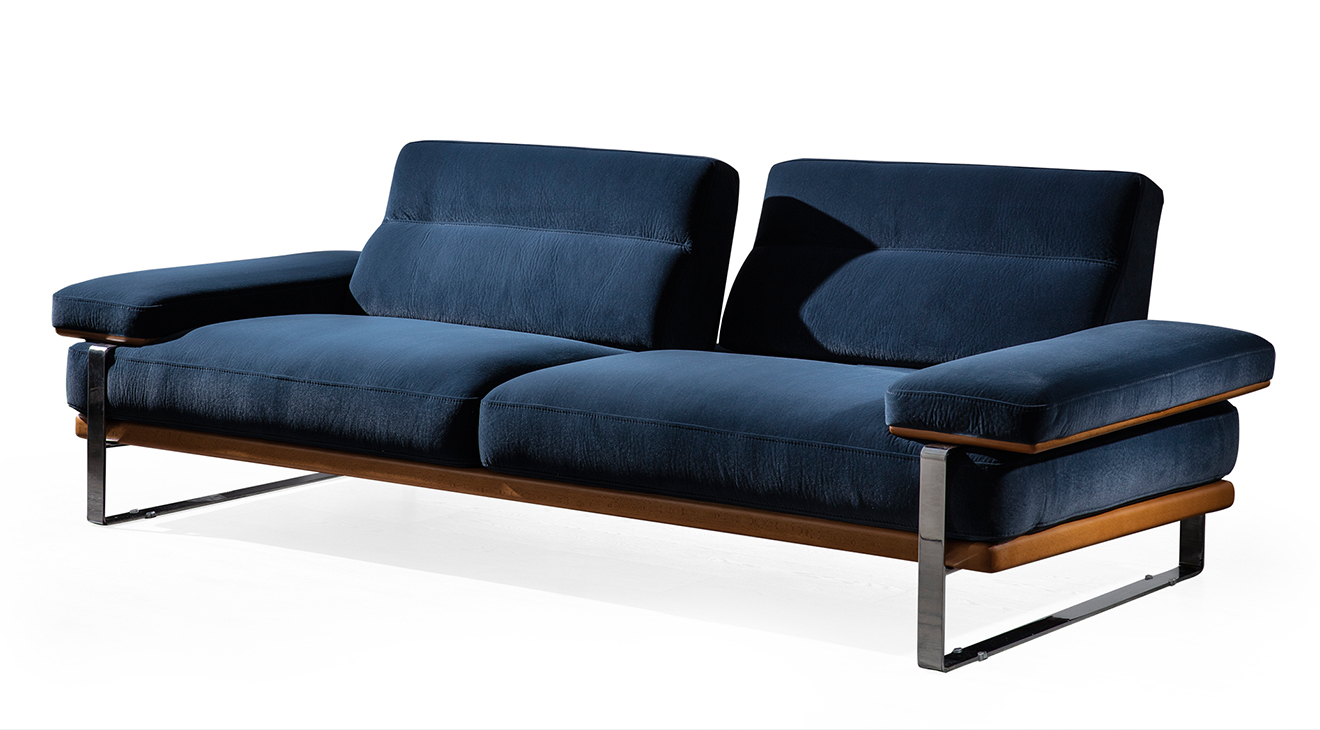 Lavina Yataklı Gümüş Metal Ayaklı Koltuk Takımı Yataklı Koltuk Takımları