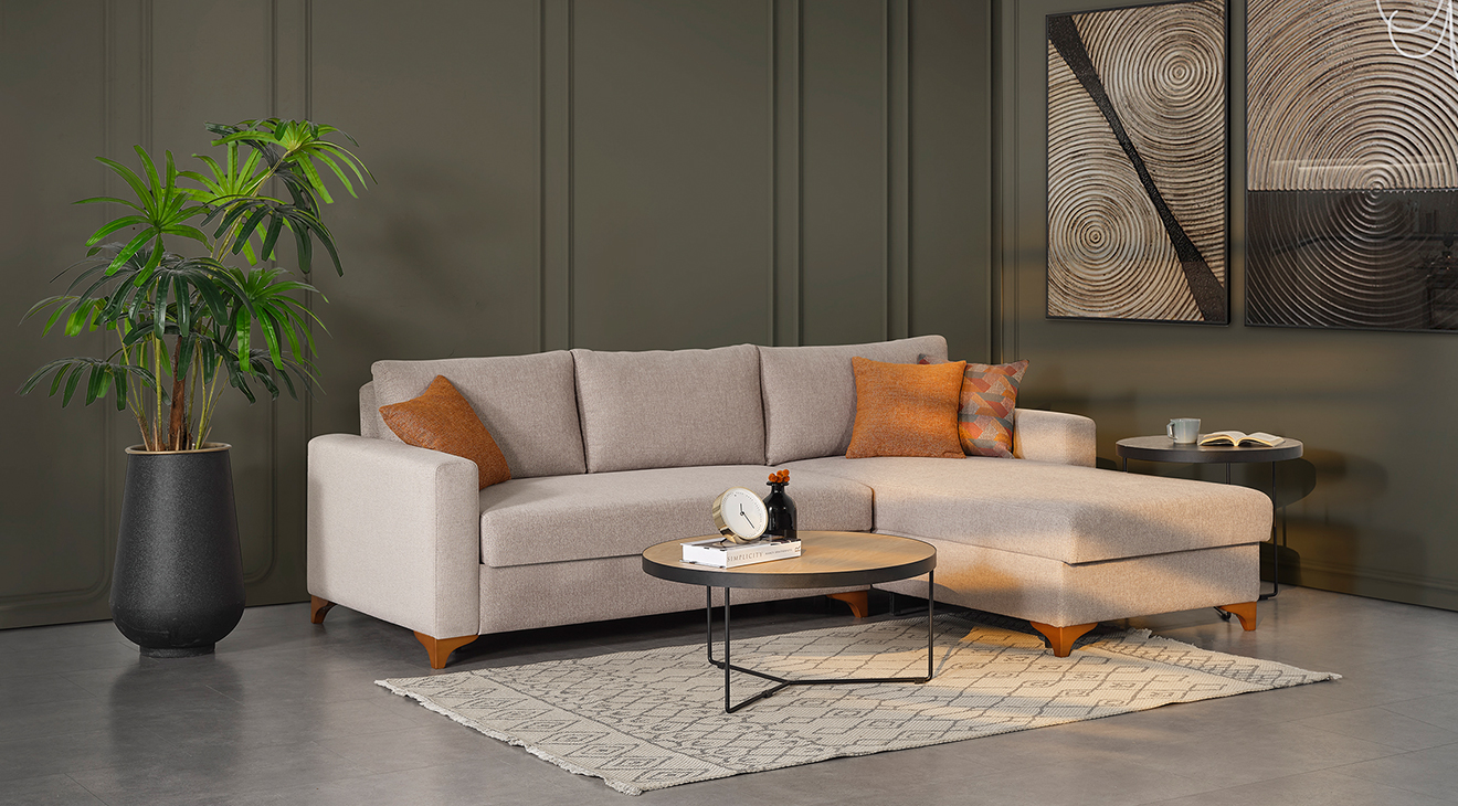 New Nova Yataklı Sandıklı Köşe Koltuk Takımı Yataklı ve Sandıklı Koltuk Takımları