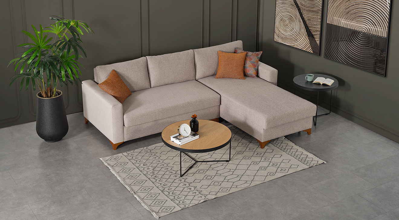 New Nova Yataklı Sandıklı Köşe Koltuk Takımı Yataklı ve Sandıklı Koltuk Takımları