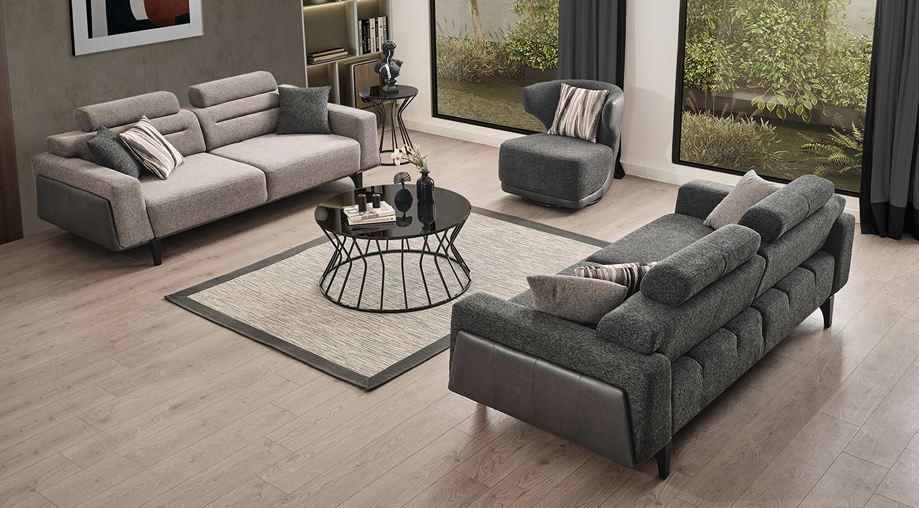 Oslo Gri Modern Koltuk Takımı Modern Koltuk Takımı
