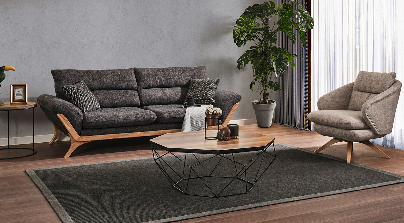 Panama Ahşap Ayaklı Yataklı Koltuk Takımı Yataklı Koltuk Takımları