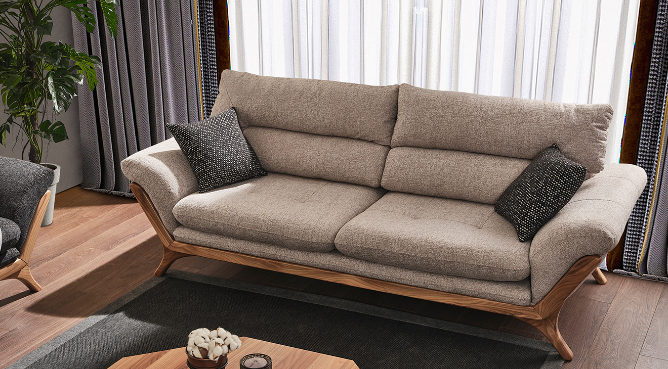 Panama Ahşap Ayaklı Yataklı Koltuk Takımı Yataklı Koltuk Takımları