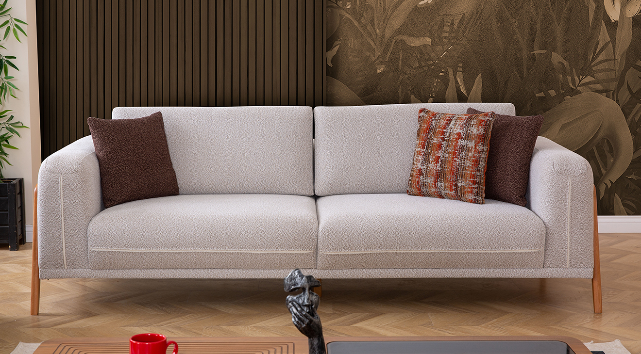 Mia Modern Ahşap Ayaklı Koltuk Takımı 2 Modern Koltuk Takımı