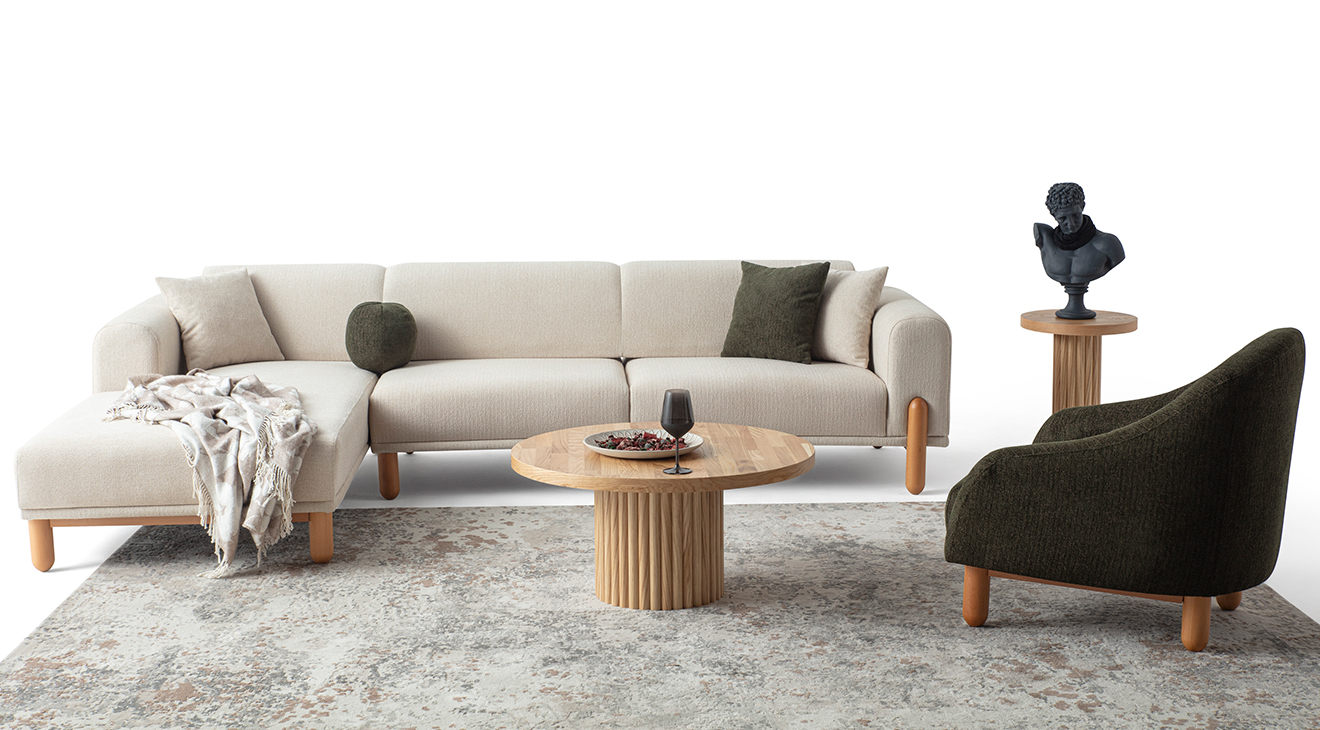 Ruby Kanepeli Köşe Koltuk Takımı Köşe Koltuk