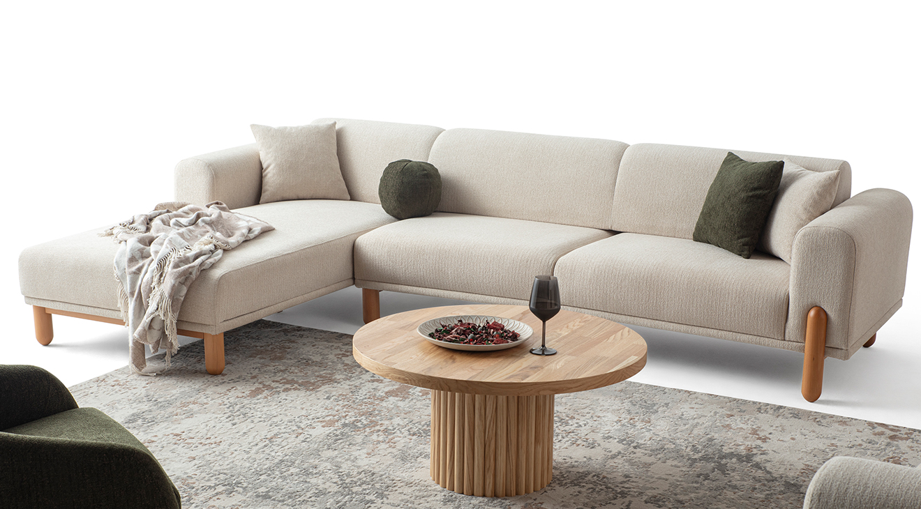 Ruby Kanepeli Köşe Koltuk Takımı Köşe Koltuk