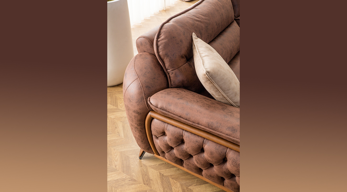 Jaguar Ahşap Ayaklı Yataklı Koltuk Takımı 2 Yataklı Koltuk Takımları